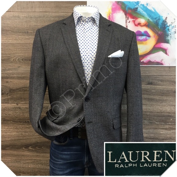 RALPH LAUREN Mens Blazer Sport Coat Casual Jacket Size 46R Classic Wool Suit